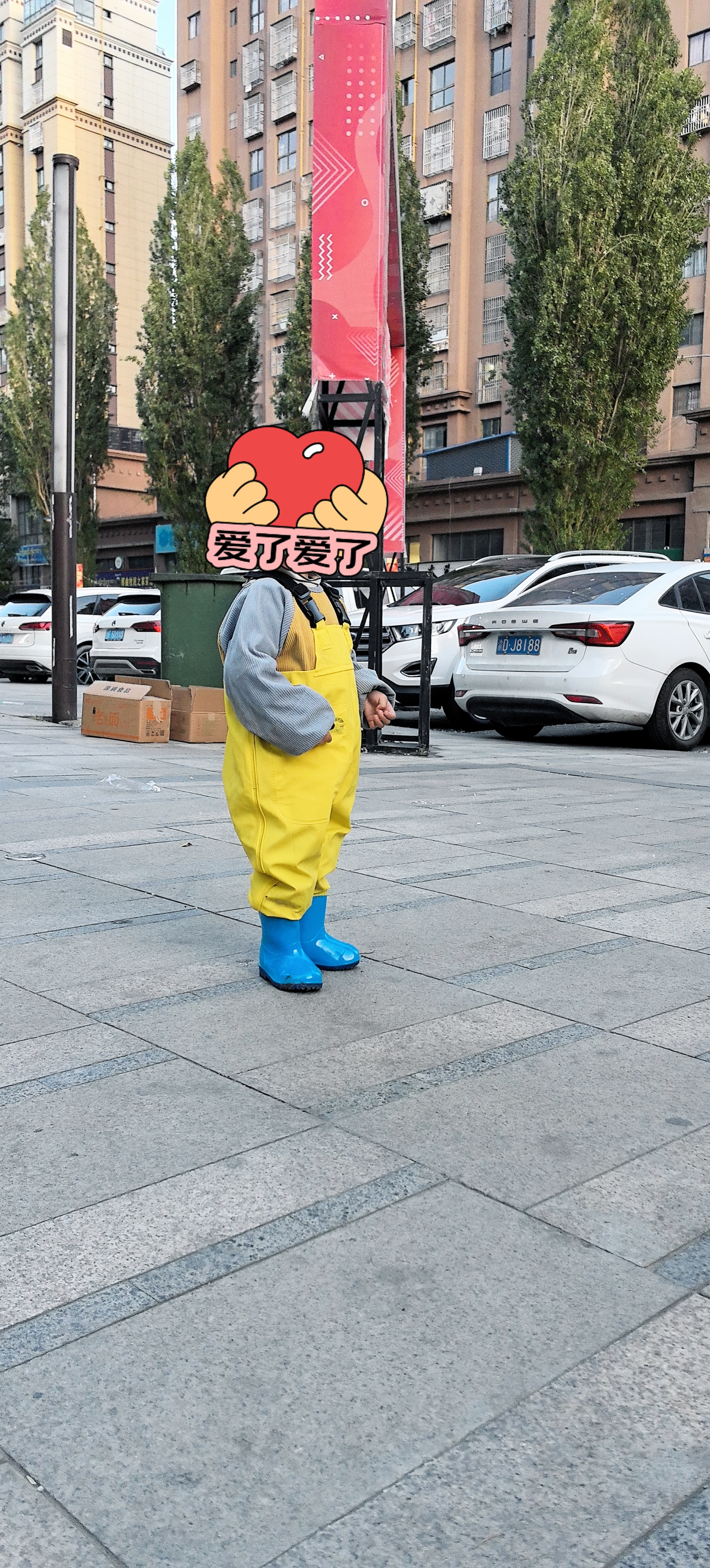 蓝鸥盾儿童赶海服男女雨鞋雨靴连体涉水裤玩水服防水涉水服YX1050 25 实拍图