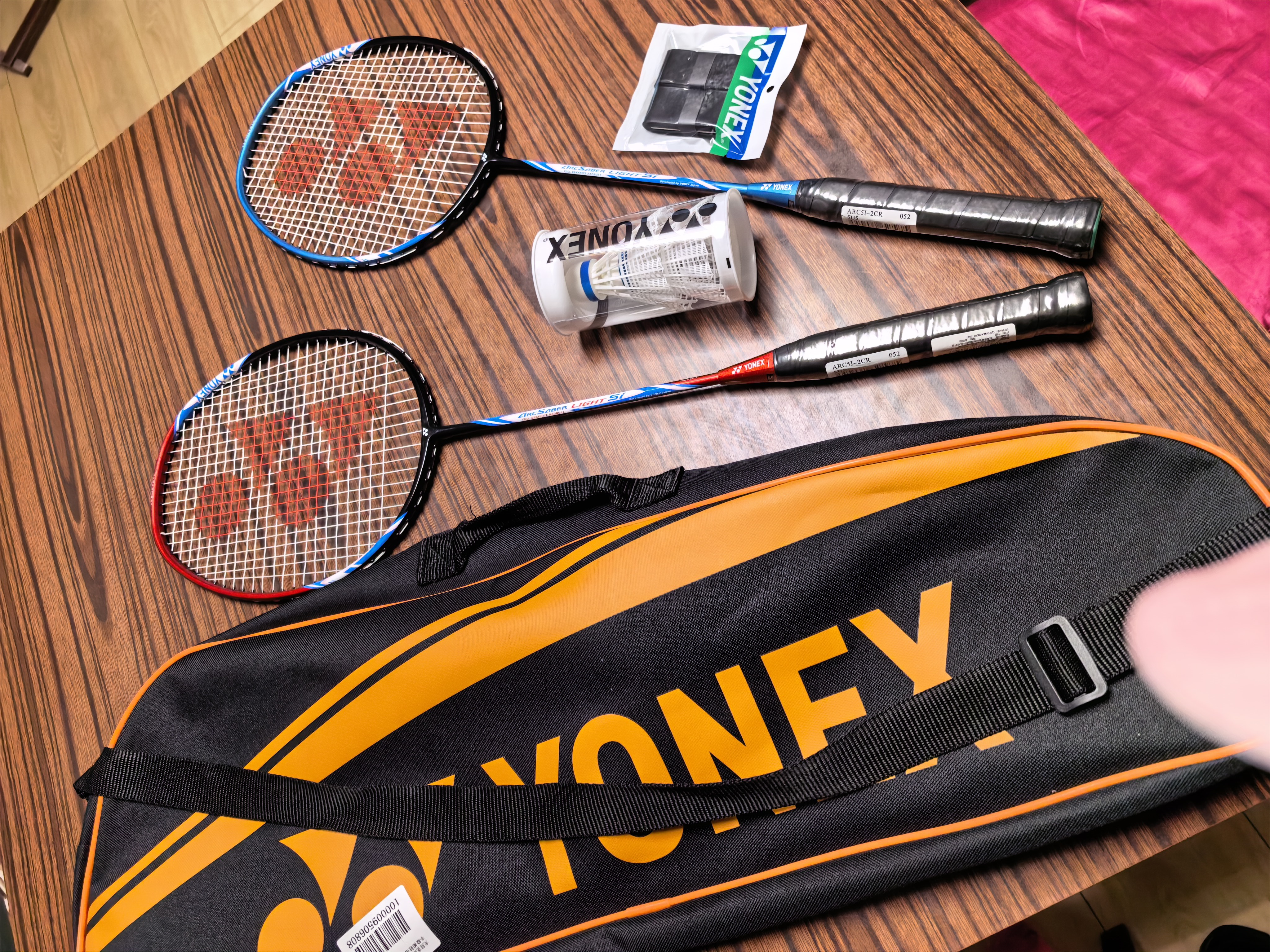 尤尼克斯（YONEX）羽毛球拍全碳素弓箭对拍套装比赛5U轻量ARC5I附手胶拍包尼龙球 实拍图