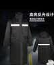 乐优佰易 雨衣成人 XL 雨衣成人防暴雨 连体雨披 反光防雨服 巡逻保安黑色 实拍图