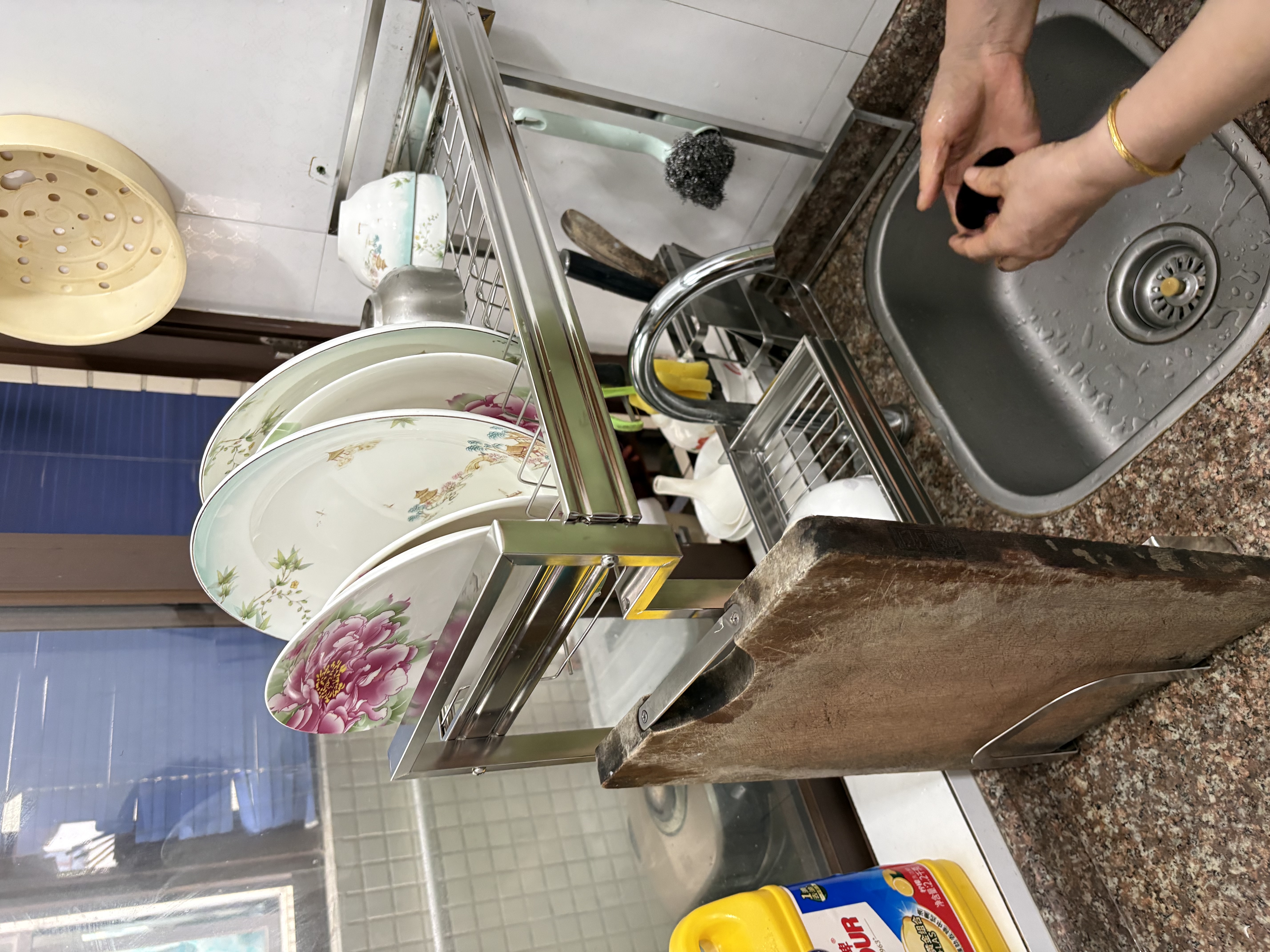 佳帮手新款厨房水槽置物架不锈钢水槽架沥水架碗碟架碗盘收纳架单层长55 实拍图