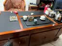 紫桐家居（Z-Tong Furniture）全实木功夫茶几客厅家用办公烧水壶泡茶一体意式轻奢岩板茶桌茶台 黑色茶几+实木茶盘（普通不锈钢茶炉底部上水） 120*65cm（全实木多层板打造） 实拍图