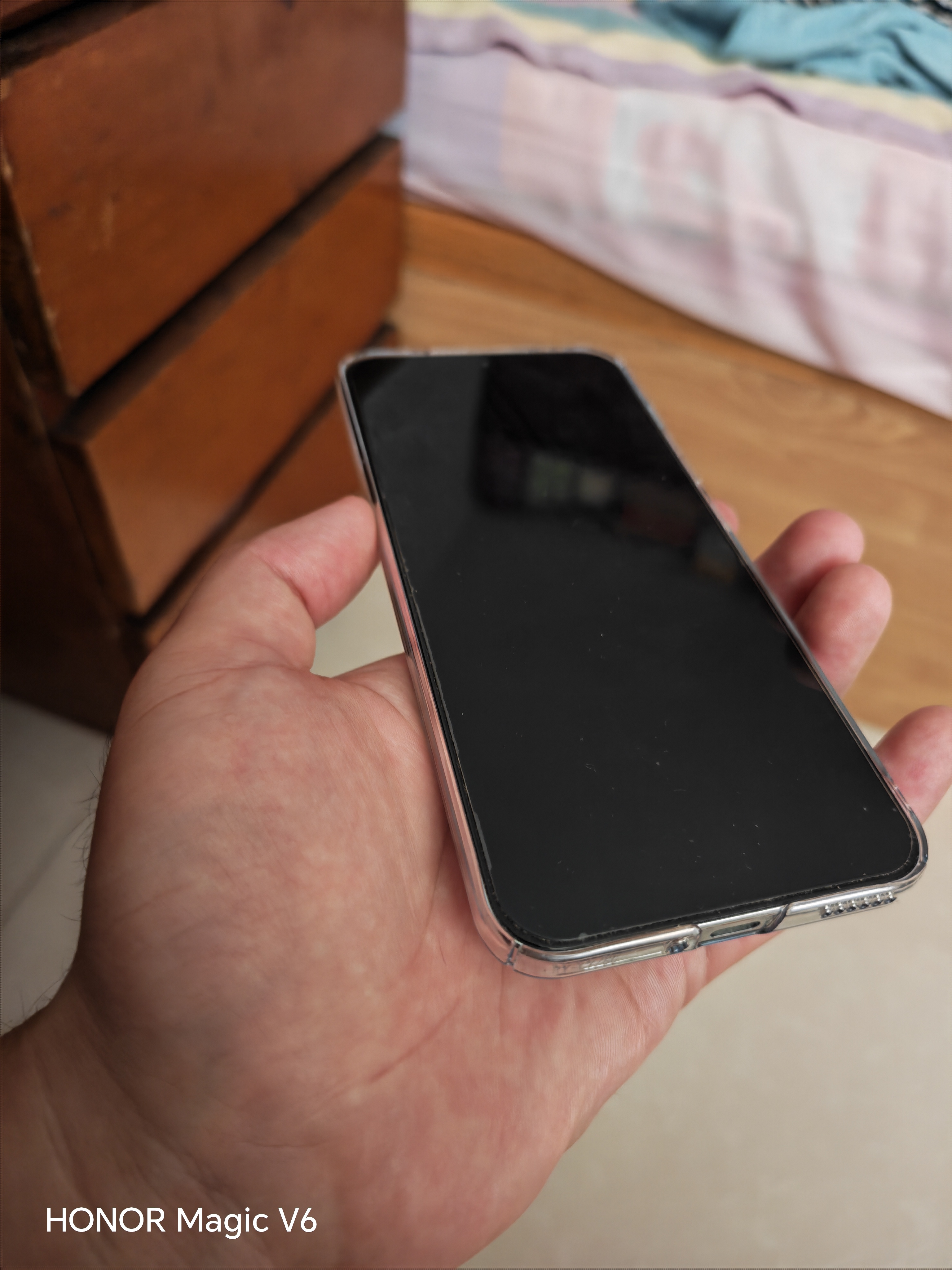 POZZO【久用不黄】适用荣耀Magic7手机壳 HONOR magic7保护套防摔抗指纹全包裸机镜头保护全透明  实拍图