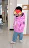 保姆鹅 儿童羽绒服宝宝短款加厚白鸭绒外套男童女童保暖防风冬[NG2637] 兰花粉 110 实拍图