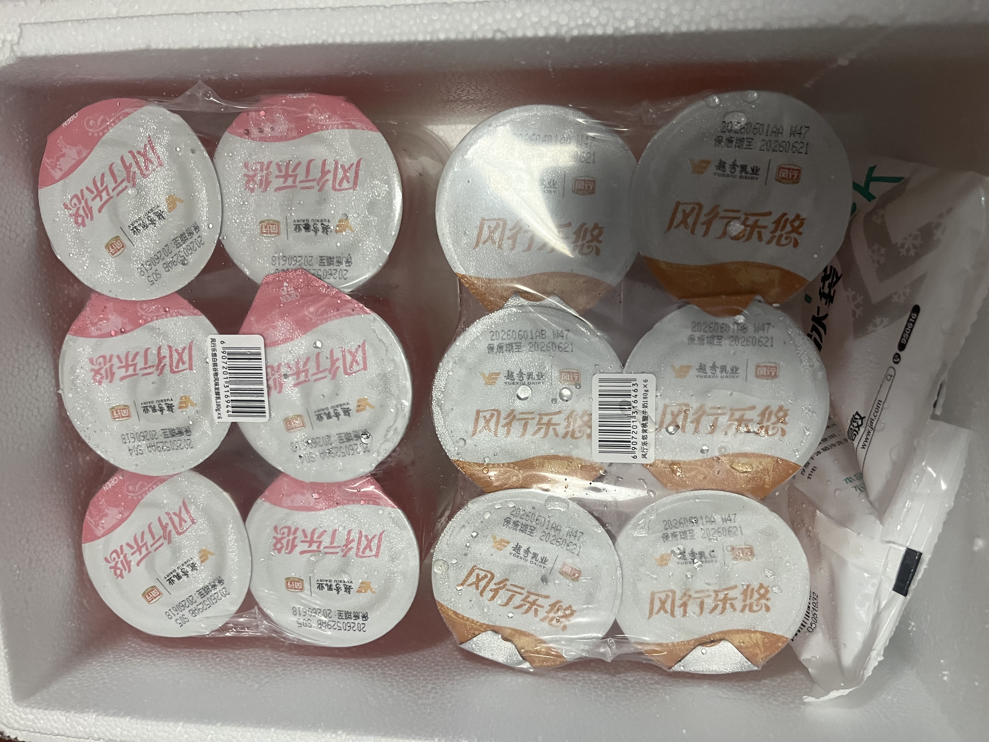 风行 乐悠桃气实粒酸牛奶 180g*6杯 生鲜轻食低温酸奶风味发酵乳 实拍图