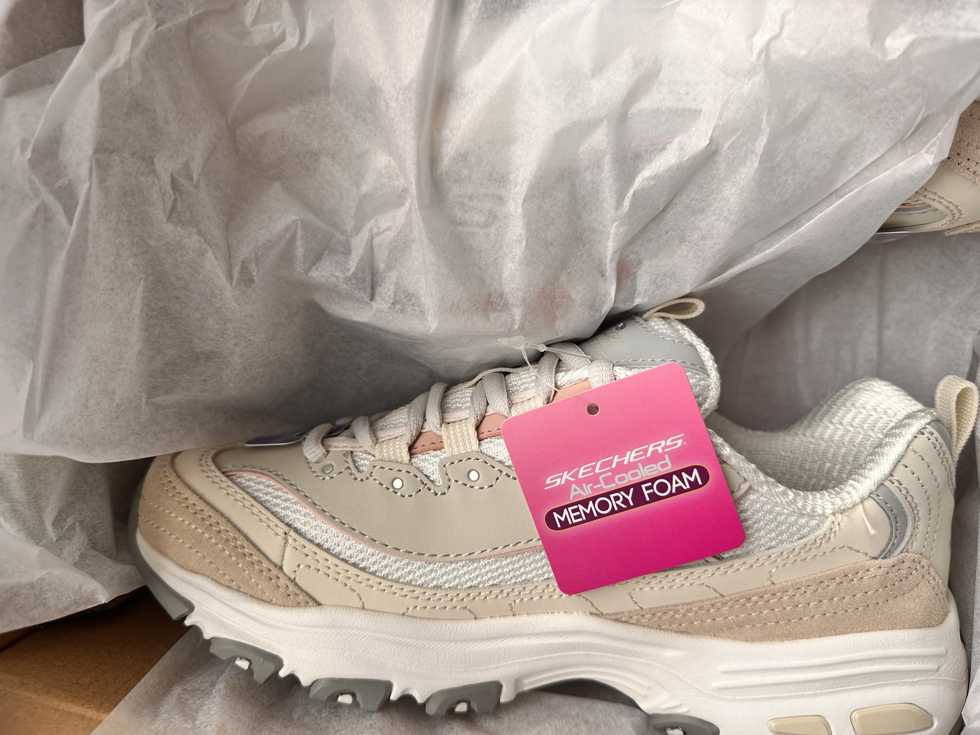 斯凯奇（Skechers）奶茶熊女鞋夏季新款厚底老爹鞋软底熊猫鞋休闲运动鞋149238 实拍图