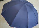 天堂伞 加大雨伞三折 经典商务伞格纹10骨加大雨伞男女 藏青 实拍图