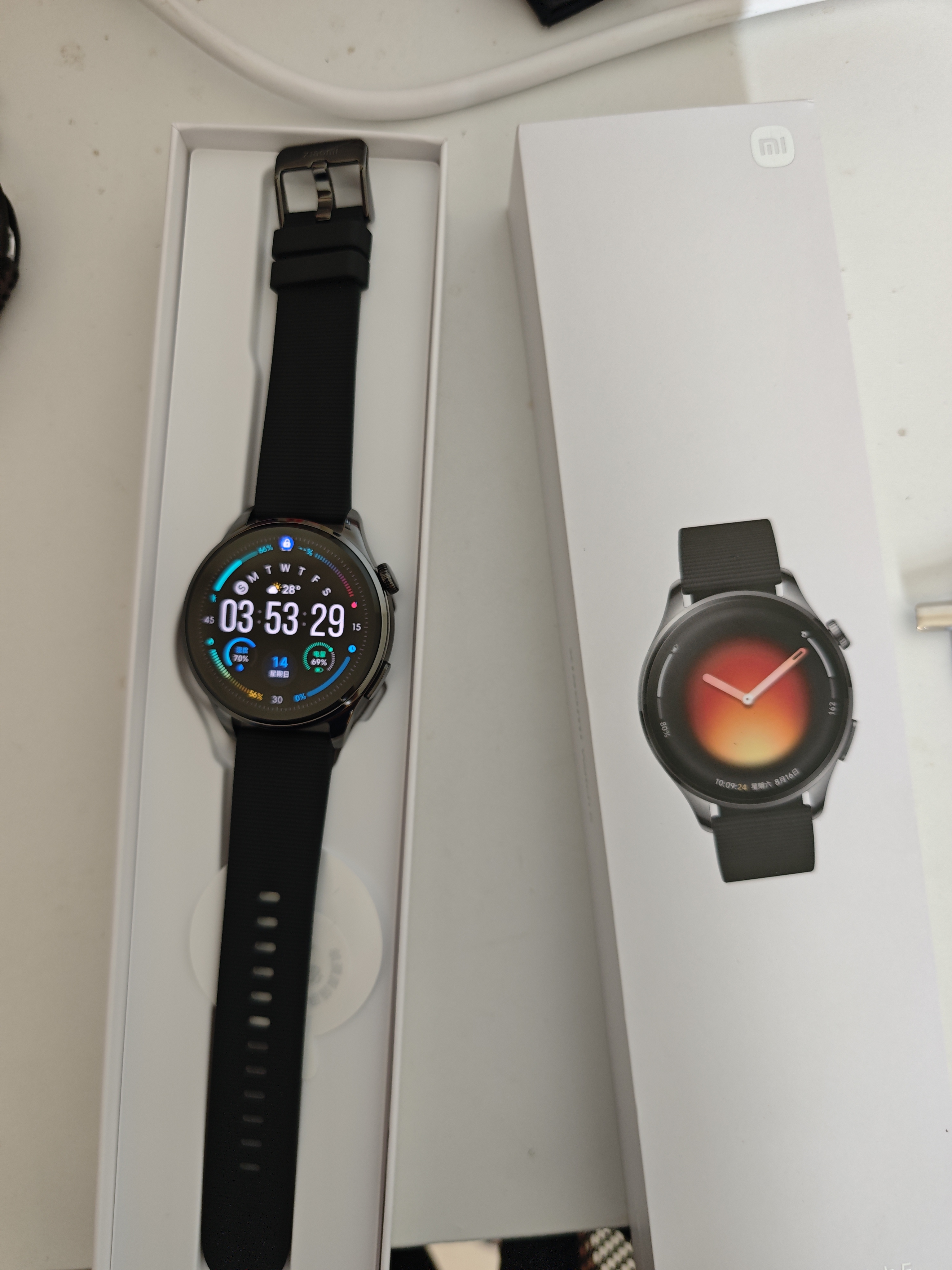 小米（MI）Xiaomi Watch 5全智能旗舰手表 智能手势控制 健身房模式 Xiaomi Watch 5 星空黑黑色氟胶表带款 实拍图