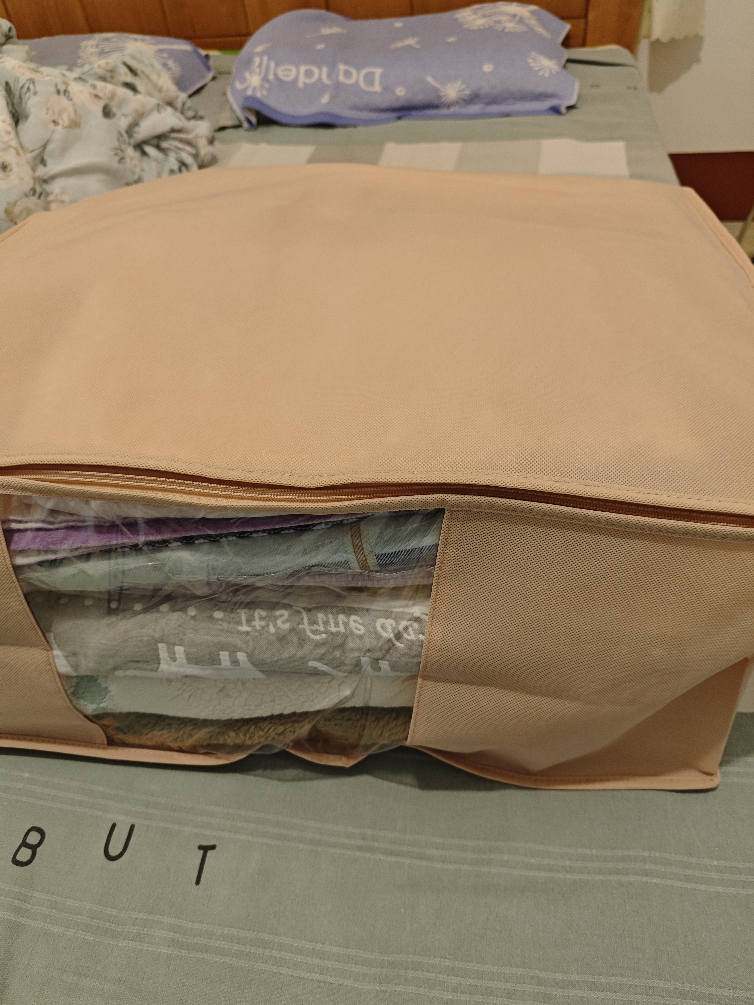 百草园收纳袋衣服棉被子整理袋 特大号2枚装 珊瑚粉 加厚被褥搬家打包袋 实拍图