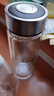 希诺双层玻璃杯男家用商务办公泡茶杯子过滤车载水杯XN-9301 265mL 实拍图