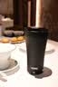 膳魔师（THERMOS）便携电动搅拌杯咖啡杯新款陶瓷涂层车载办公室保温杯高颜值水杯子 膳魔师-曜夜黑【395ml】+灰色杯套 实拍图