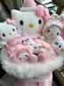 AWHAHelloKitty玩偶花束库洛米卡通毛绒玩偶花束生日礼物送女朋友 生日帽hellokitty玩偶花束+礼袋灯串 实拍图