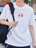 李宁（LI-NING）短袖t恤男夏款潮流印花情侣款半袖宽松休闲透气圆领纯棉运动T恤 实拍图