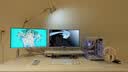 华硕VG27AQL5A-W 27英寸显示器2K 180Hz显示器210Hz FastIPS FreeSync 0.3ms响应HDR400 实拍图