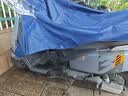 雨衣电动车摩托车雨披成人男女单人双帽檐雨衣加大加厚骑行雨衣 中号单人双帽横宽1.6米 蓝色 实拍图