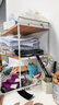 安尔雅桌面书架桌上多层铁艺置物架书本收纳架 双层北欧枫木-白架40长 实拍图