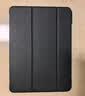 毕亚兹适用iPad Air2保护套 iPad6代苹果平板电脑9.7英寸保护后外壳 轻薄防摔智能休眠三折皮套PB13-黑色 实拍图