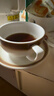 CLITON陶瓷咖啡杯专业大口拉花杯奶泡杯艺术拿铁杯压纹杯泽田杯一杯一碟 实拍图