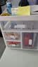京东物流 化妆品收纳盒梳妆台置物架桌面高级感整理抽屉柜 大号高瓶款4层（3层抽屉+1层顶部置物架） 透明白 实拍图