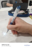 得力（deli）臻顺滑按动中性笔碳素水笔签字笔 0.5mm子弹头弹簧头医生处方笔墨蓝色 12支/盒 S08-C 实拍图