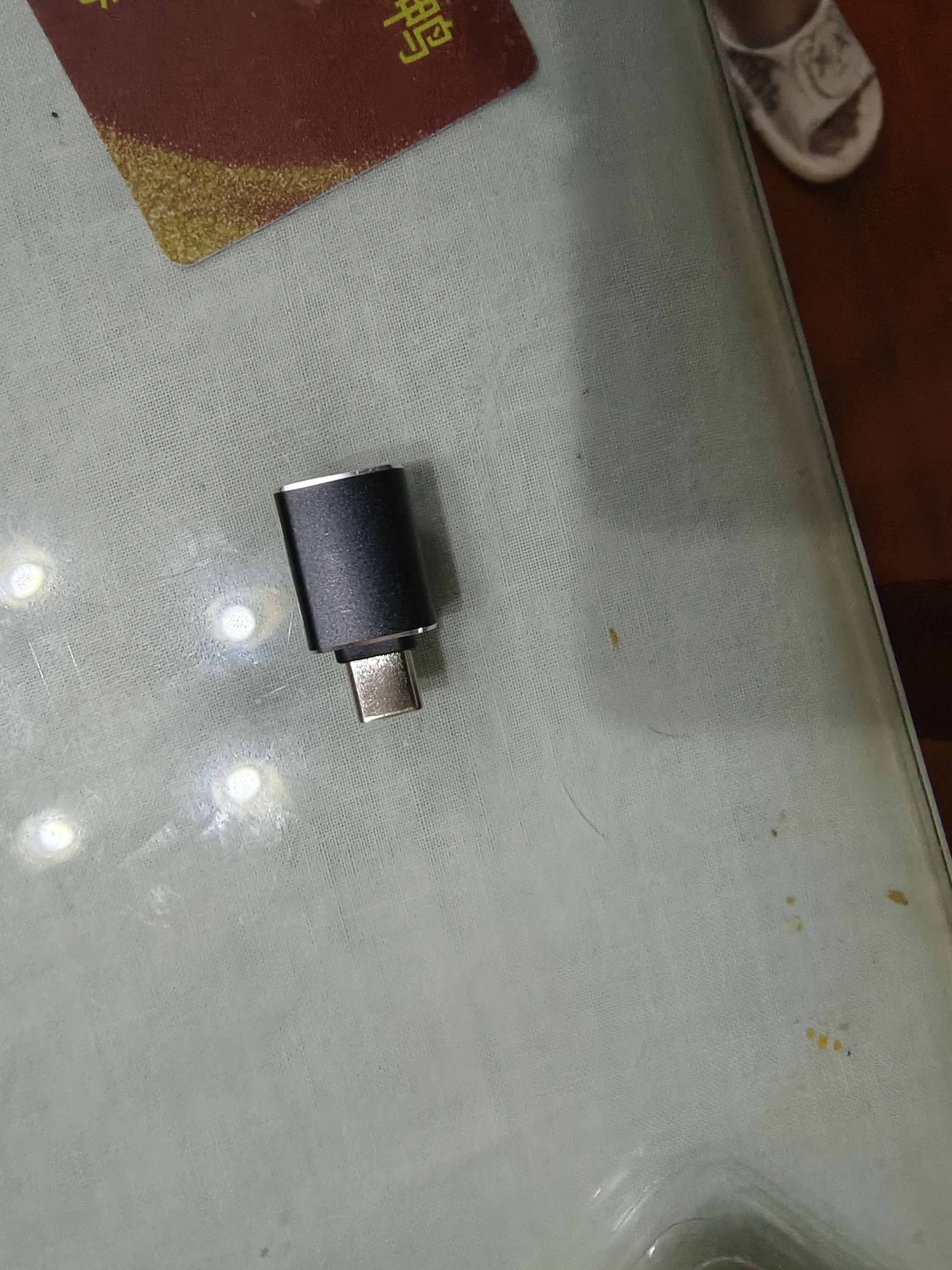 原奘 手机otg转接头适用华为荣耀安卓vivo小米OPPO Type-c转USB手机连接U盘转换器  铝合金otg转接头【黑色一个装】 实拍图