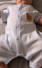 多嘻噜卡婴儿衣服夏季宝宝连体衣短袖爬服透气外出服  浅蓝咖熊 73cm 实拍图