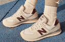 NEW BALANCE NB574官方休闲鞋女鞋复古舒适夏季透气网面礼物轻便百搭运动鞋 米白色 WL574RCF 37 (脚长23.5cm)尺码详询客服 实拍图