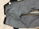 马登水洗蓝阔腿牛仔裤复古原色丹宁打褶工装裤梨形女士宽松直筒长裤子 牛仔蓝 M 实拍图