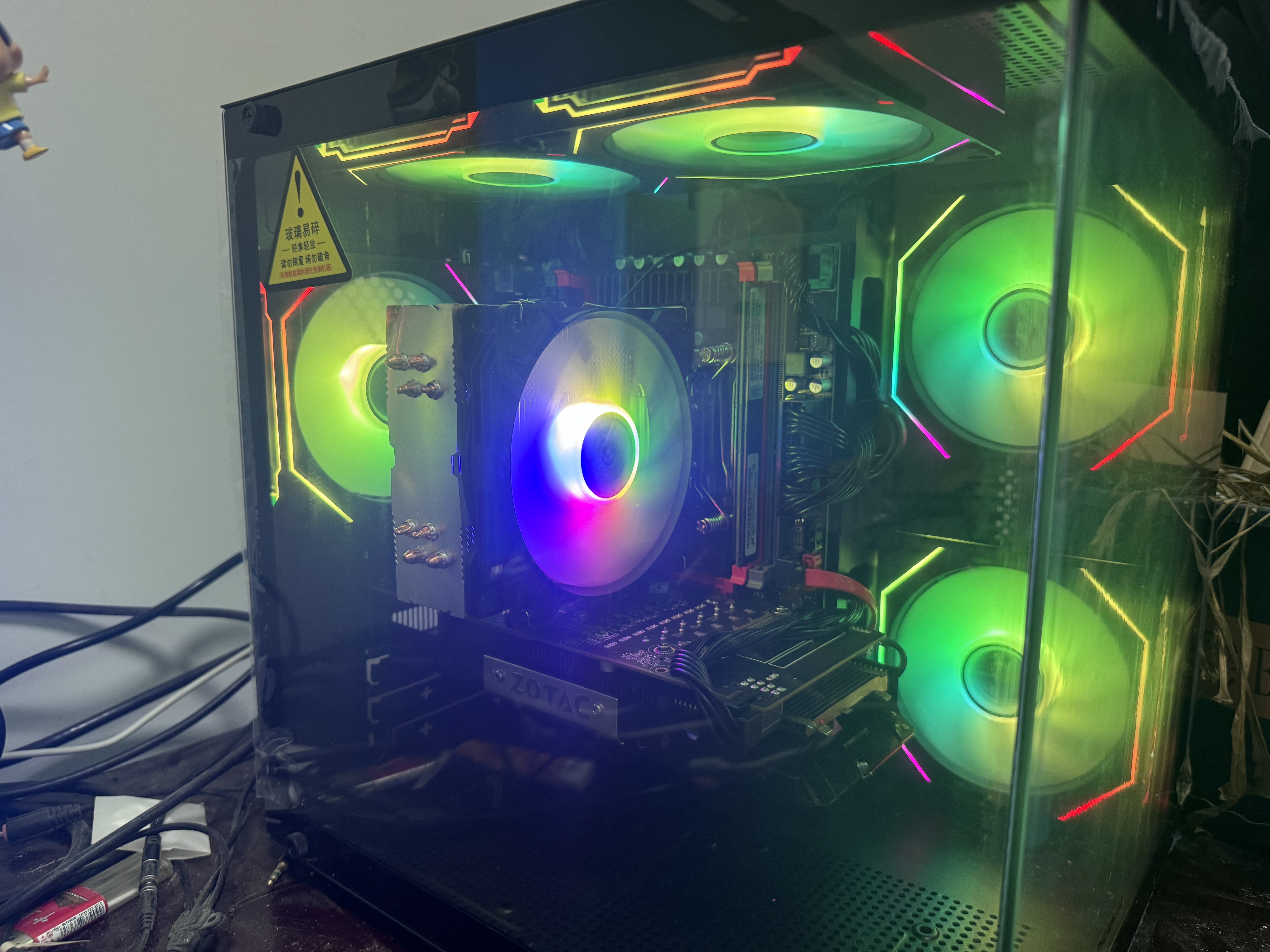 64G内存英特尔三十六芯二手电脑游戏台式机RTX5060独显黑神话吃鸡主机建模渲染DIY组装机 七：英特尔十八核+1012G+RTX3060 单主机 99成新 实拍图