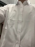 罗蒙（ROMON）纯色商务职业正装男士白衬衫工装外套长袖衬衣男CS108白色4XL 实拍图