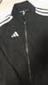 阿迪达斯（adidas）外套男2026春季新款针织立领夹克外套防风棉质运动服 黑白 L 实拍图