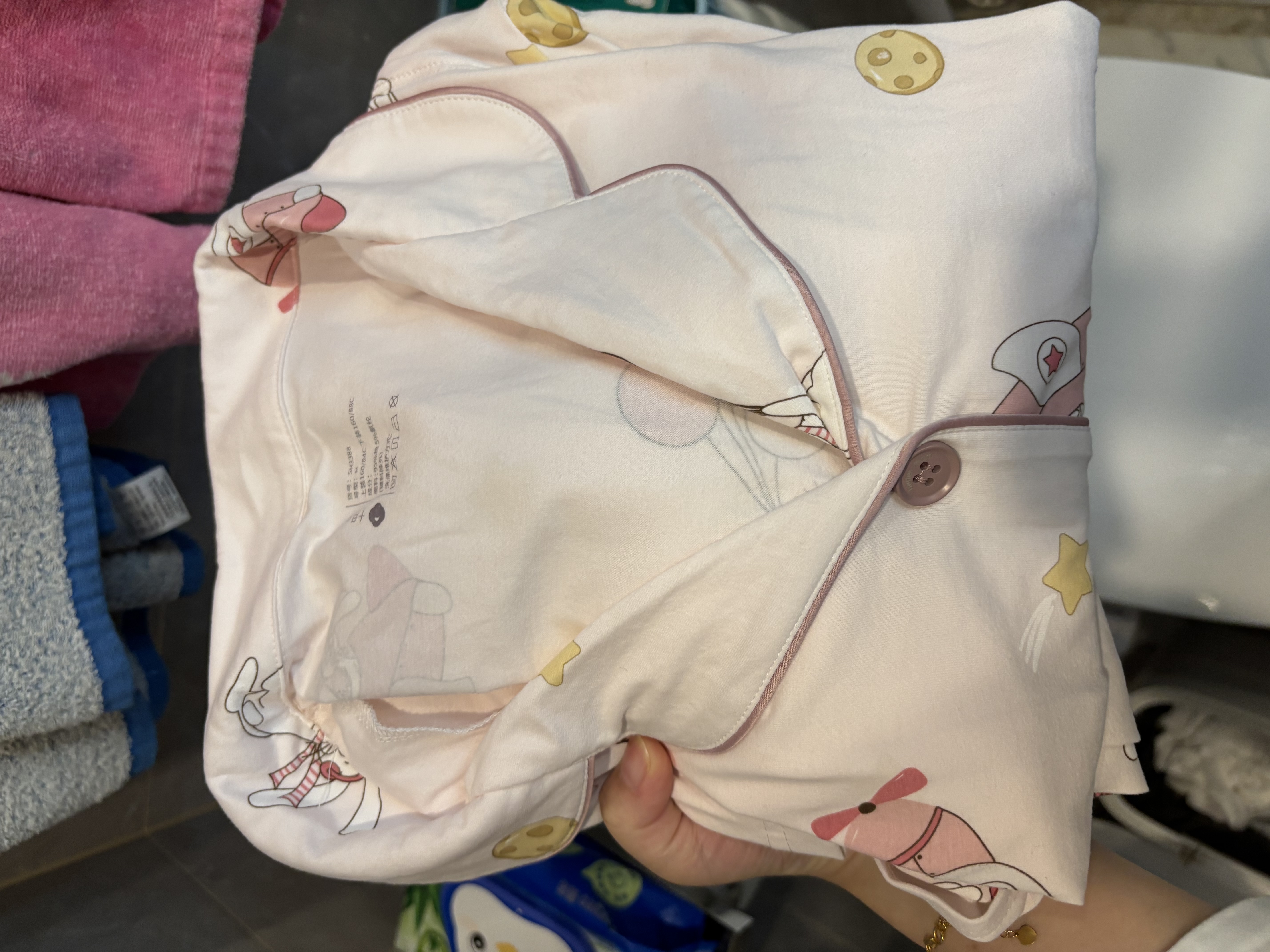 十月结晶月子服产妇春夏季孕妇睡衣产后妈妈哺乳期家居服套装 茉莉兔M码 实拍图