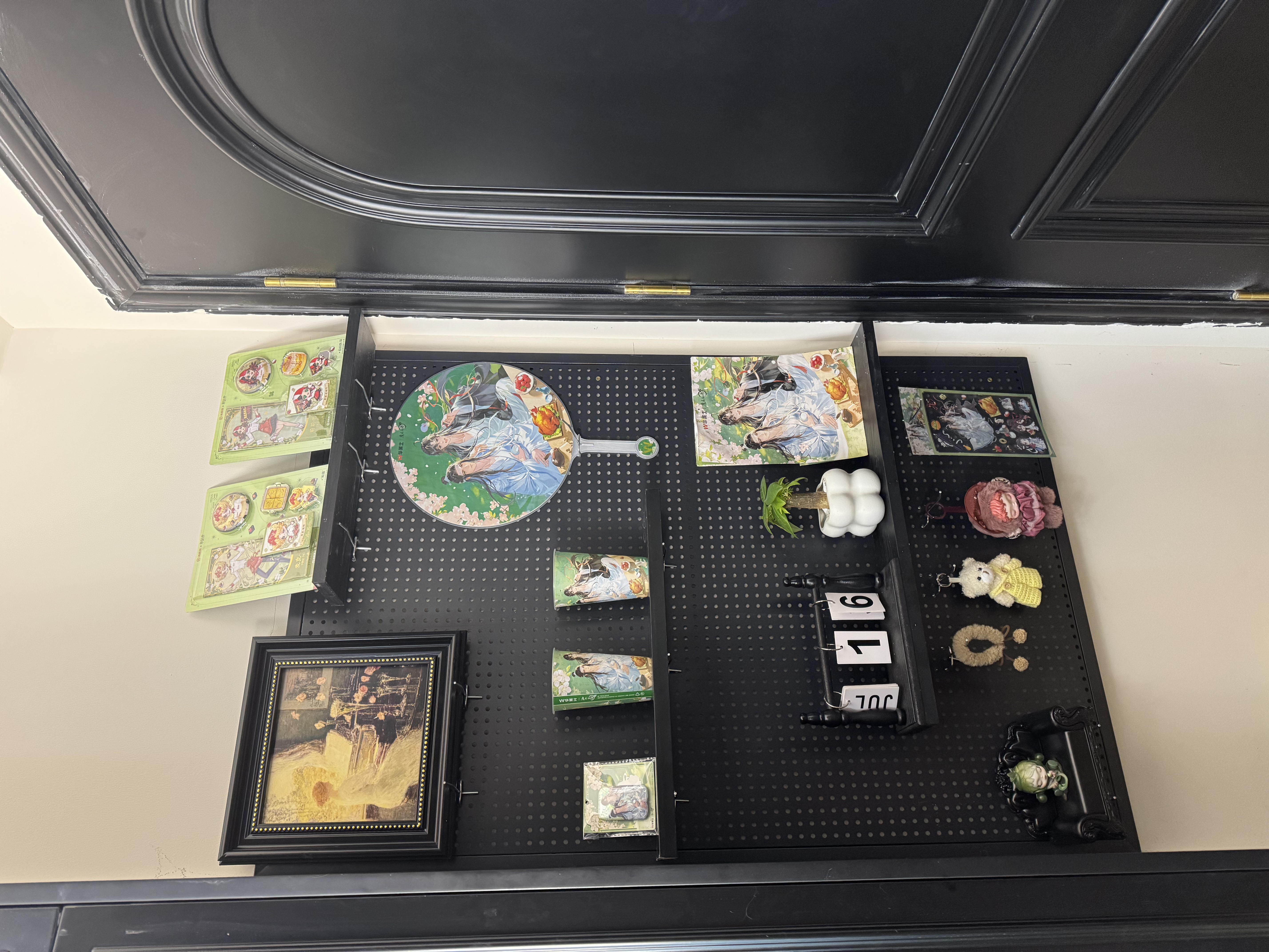 小匠材洞洞板墙上置物架免打孔宿舍客厅墙面五金工具展示收纳架80*120黑 实拍图
