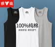 雅鹿3件装男士背心男100%纯棉运动打底吸汗潮流无袖汗衫男 【白色*3】-纯棉款 2XL 建议120-140斤 实拍图