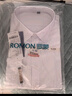 罗蒙（ROMON）纯色商务职业正装男士白衬衫工装外套长袖衬衣男CS108白色3XL 实拍图
