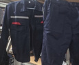 乾朗 乾朗 防静电工作服套装男女夏季长袖透气耐磨劳保服带反光条电焊工服汽修工程服加油站电力局工装可定制logo 藏蓝色夏长套装175 实拍图