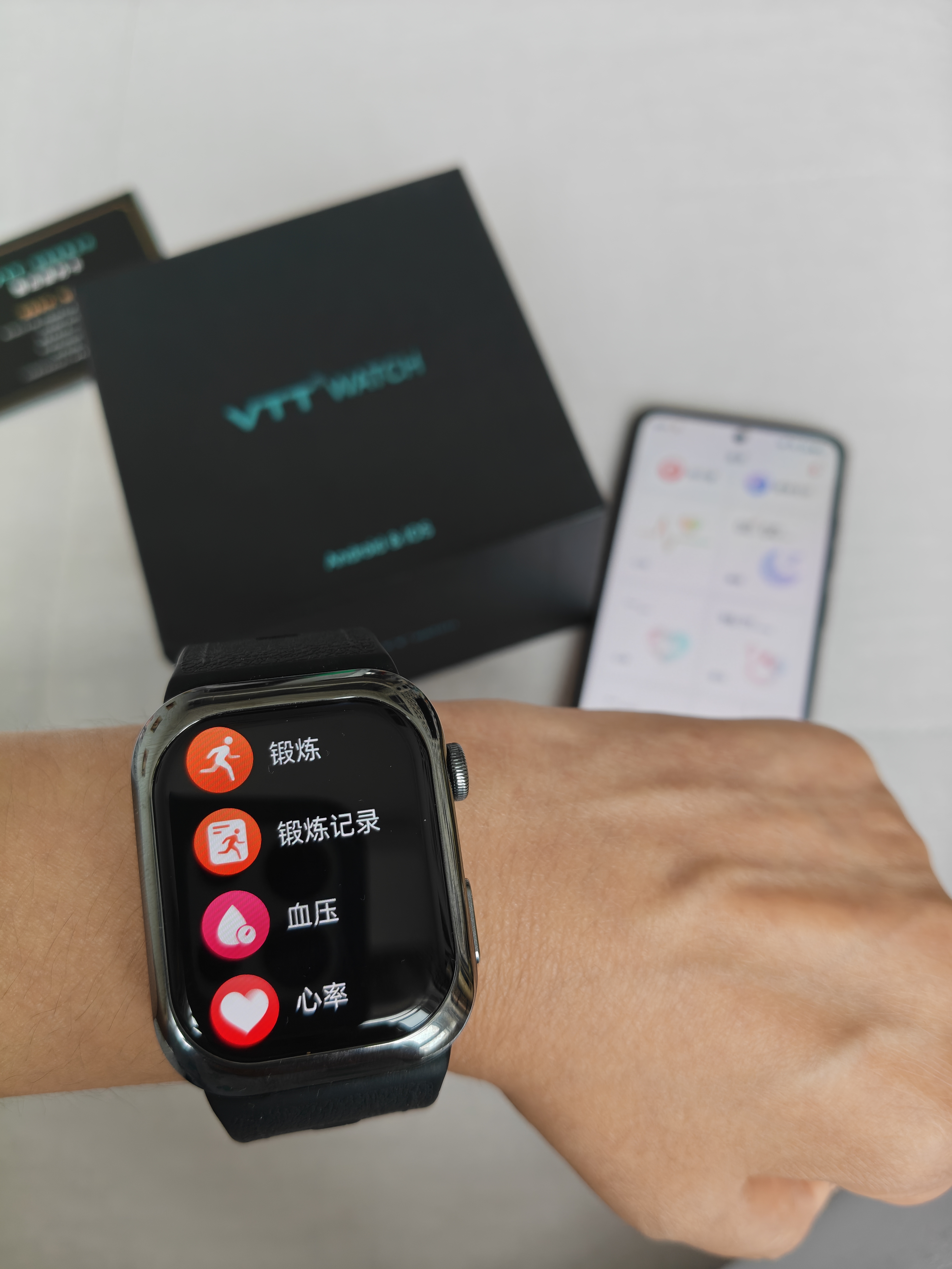 VTT医用级智能手表 血压心率血氧心电睡眠动态监测健康手环精准测量一体机 气囊气泵加压式医疗最新款 黑晶【医疗级气囊款】气泵加压式血压监测+进口芯片 实拍图