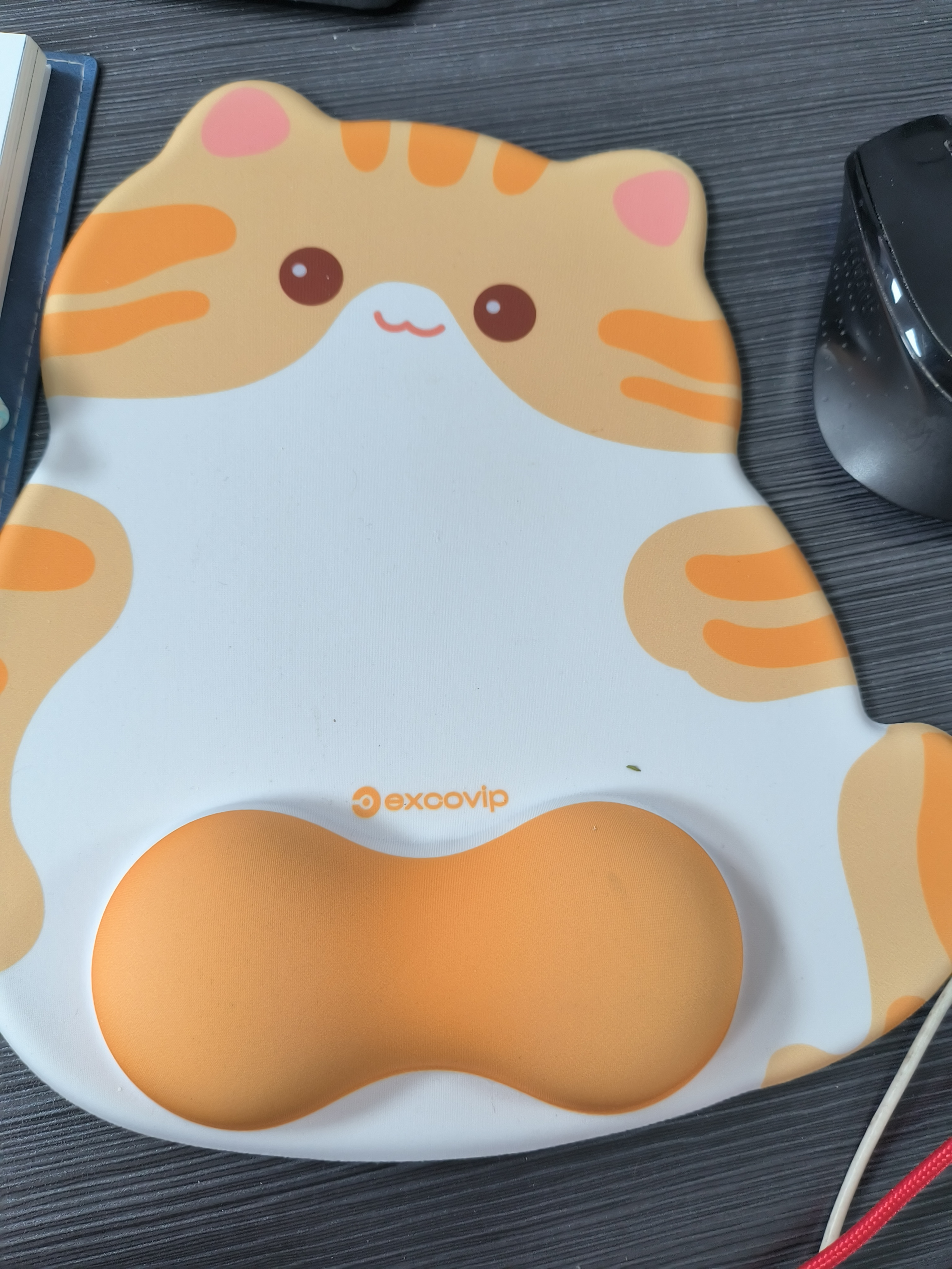 宜适酷（EXCO）软萌橘猫护腕鼠标垫护手腕托大号可爱卡通电脑办公鼠标护腕人体工学男女生硅胶手托防滑垫子0623 实拍图