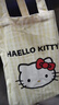 可爱风kitty帆布包手提袋单肩斜挎包夏季百搭通勤大容量新款挎包 kitty黄色（不带玩偶）无拉链 实拍图