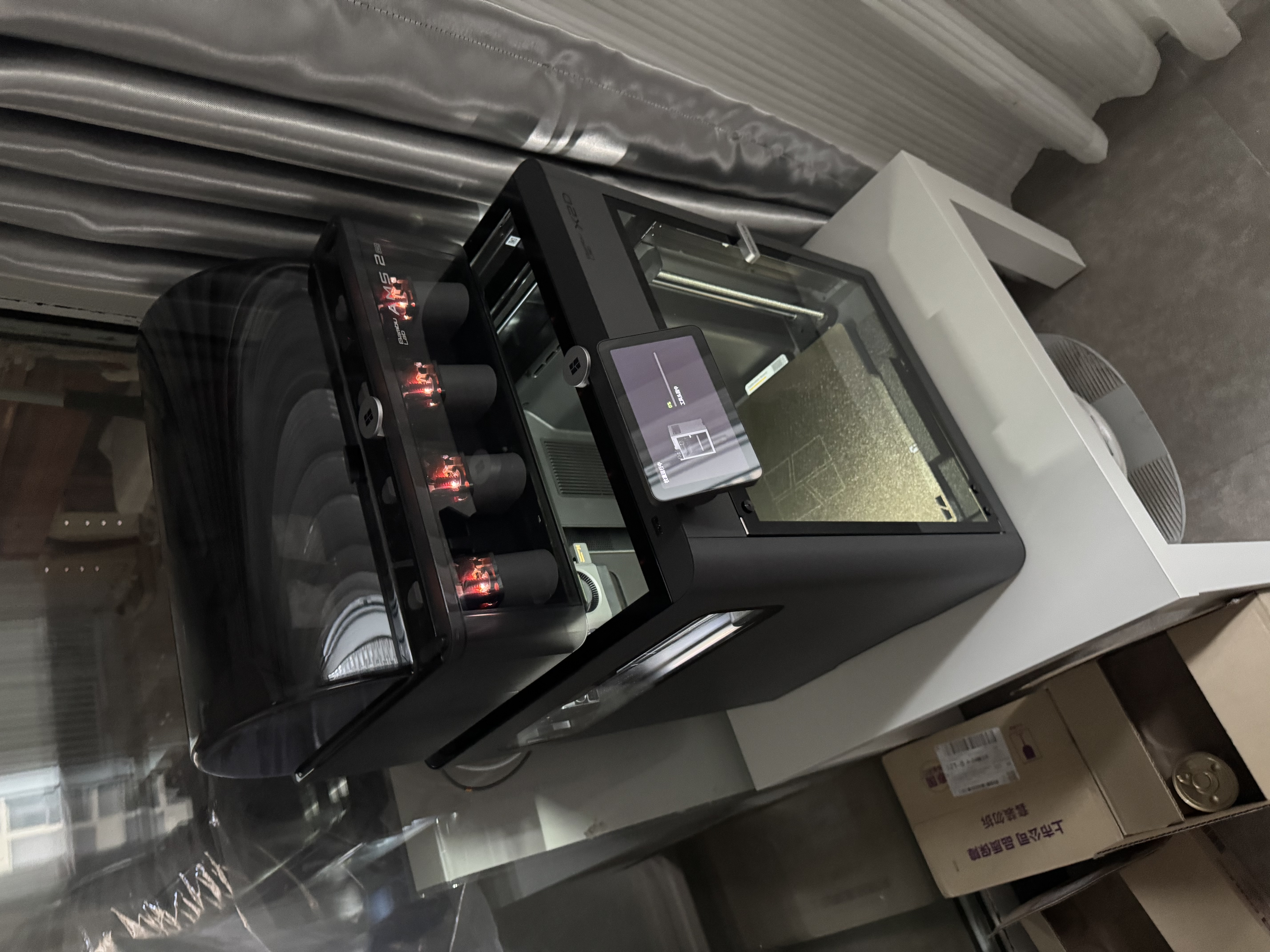 拓竹PETG Translucent半透明 3D打印耗材 多色可调透光度 防水抗晒不易翘曲 RFID智能参数识别 Light Blue透明浅蓝32600 含料盘 实拍图