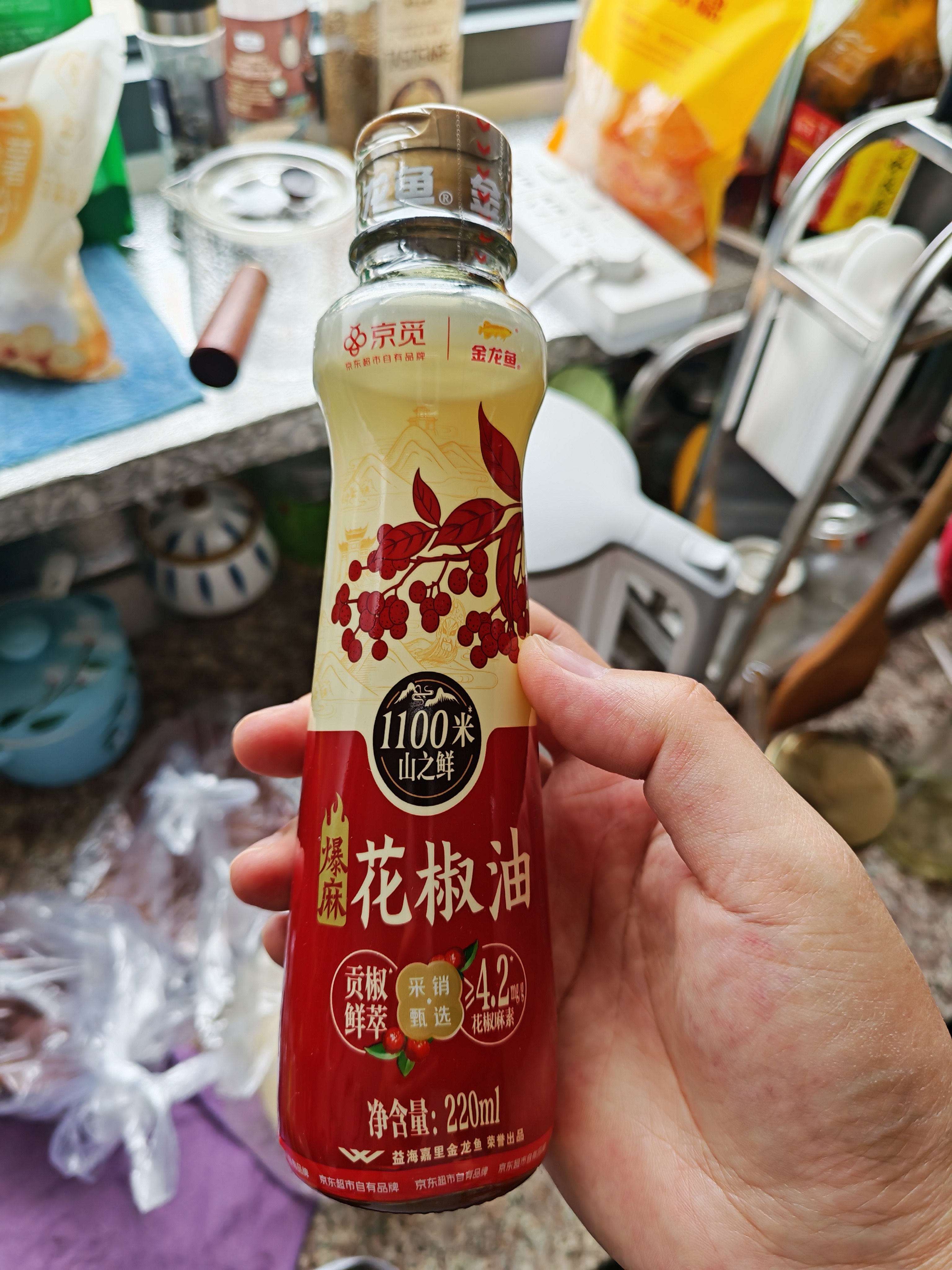 京觅x金龙鱼 爆麻花椒油220ml 花椒麻素4.2度藤椒油花椒油米线麻油 实拍图