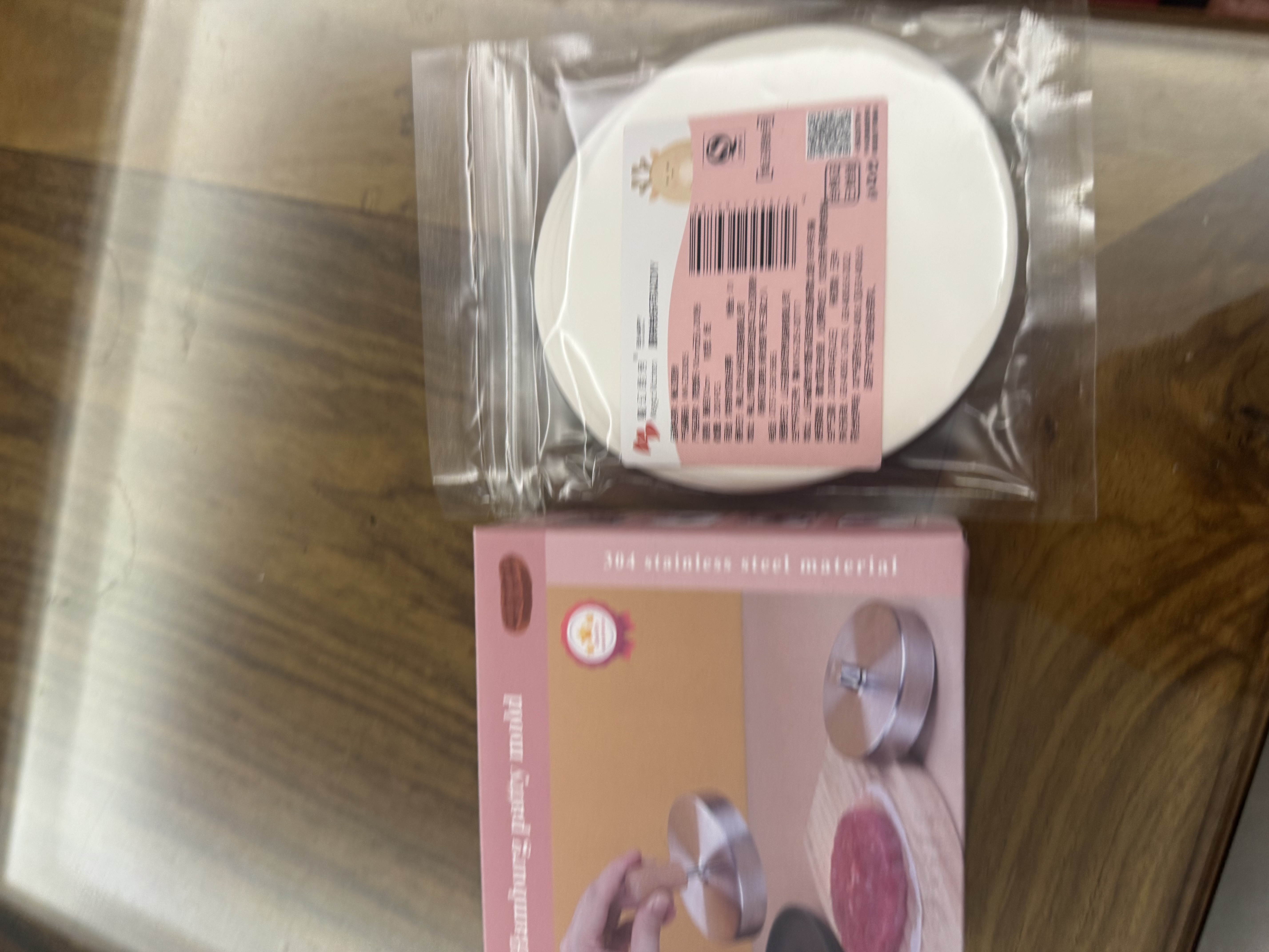 魔幻厨房木柄款牛肉饼模具304不锈钢+隔肉纸200张压肉神器汉堡肉饼 实拍图