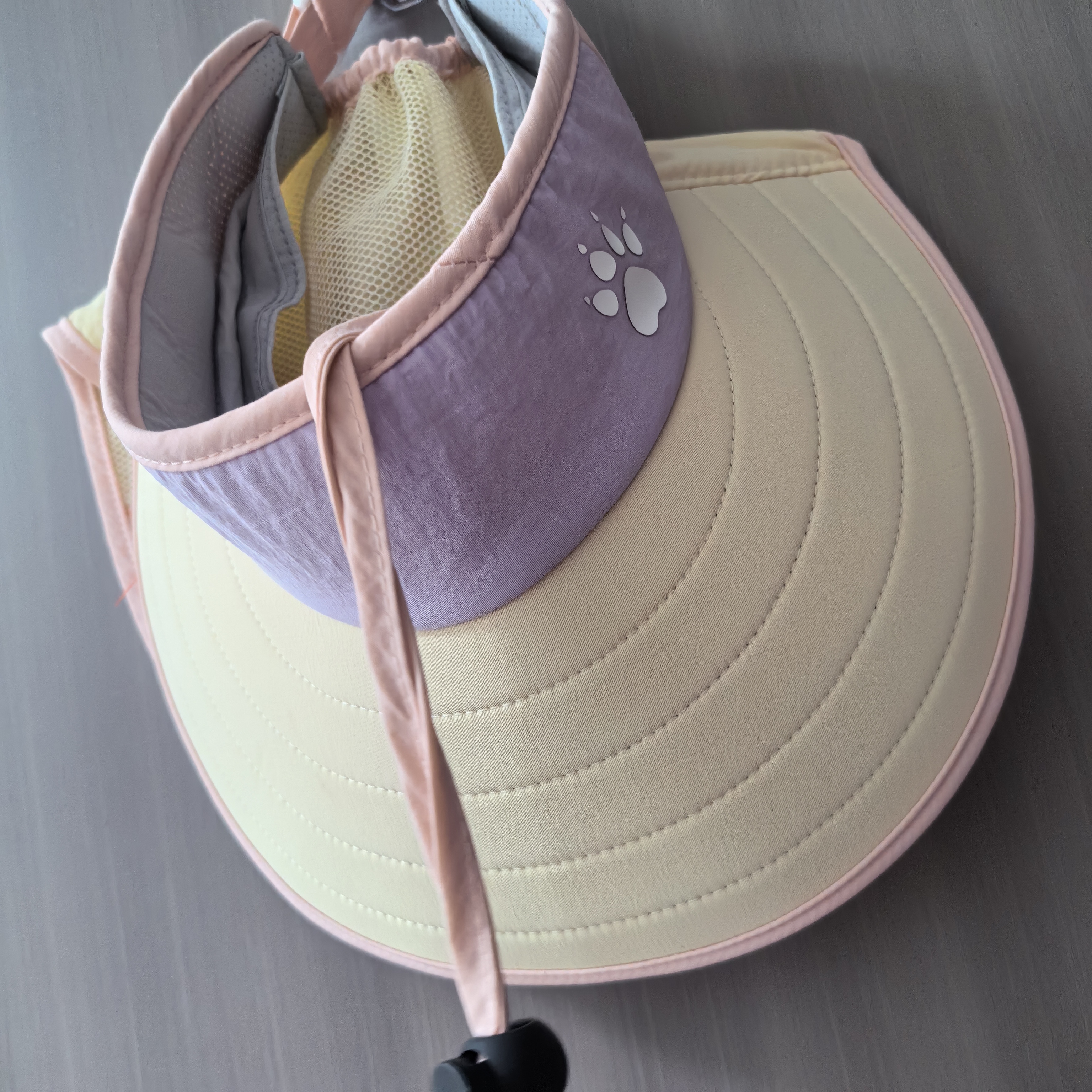 卡尔美（KELME）儿童防晒帽遮阳帽男女童防紫外线宝宝太阳帽夏沙滩大帽檐3-6-12岁 实拍图