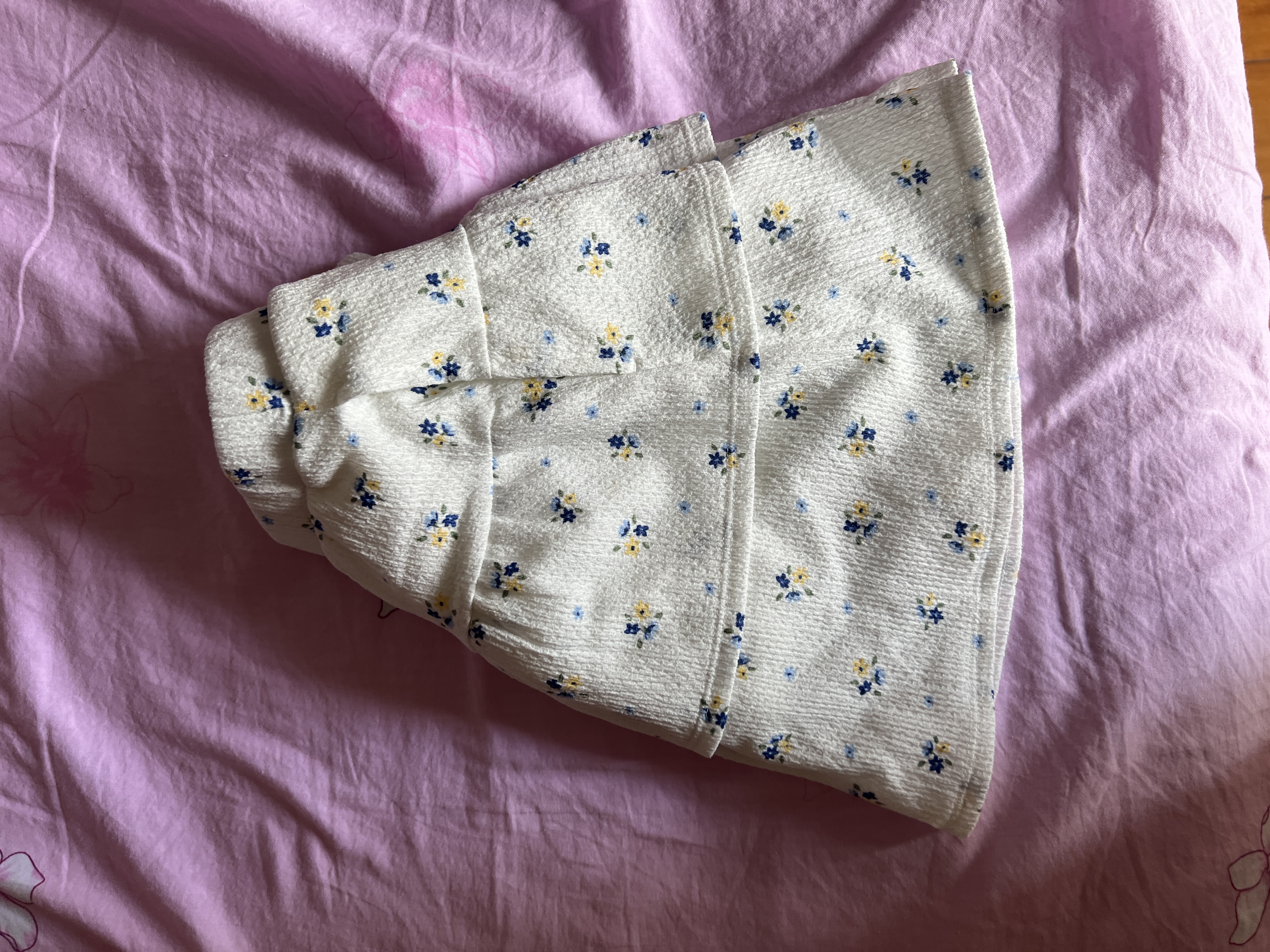 优衣库童装女童针织迷你裙裤短裙短裤半裙484924 01 乳白色 130 实拍图