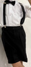罗蒙男童礼服夏季儿童毕业演出服幼儿园背带裤花童 黑色套装 130 实拍图