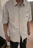 JEANSWEST LIFE真维斯短袖衬衣男款夏日冰丝凉感翻领上衣男青少年高级感男士外套 实拍图