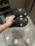 卡骆驰（CROCS）檀健次同款经典泡芙洞洞鞋百舒适男沙滩鞋女鞋休闲鞋|207521 黑色-001(含智必星) 35 (210mm) 实拍图
