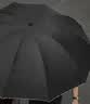 天堂伞 加大雨伞三折 经典格纹商务伞10骨大雨伞男女 乌木黑 实拍图