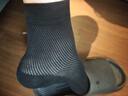 棉竹屋袜子男中筒袜7A抗菌夏季薄款防臭吸汗网眼纯棉黑色男士西装袜6双 实拍图