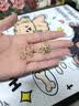 KASIYU2026年明星同款小众耳扣设计铃兰花耳环三颗仿猫眼石耳饰饰品 耳扣 实拍图