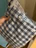 MUJI[自营限定款]男士无侧缝 双层纱织睡衣 纯棉家居服 藏青色格纹 M 实拍图